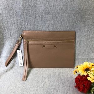 NWT - Sole Society Light Brown Flat Convertible Clutch/Wristlet